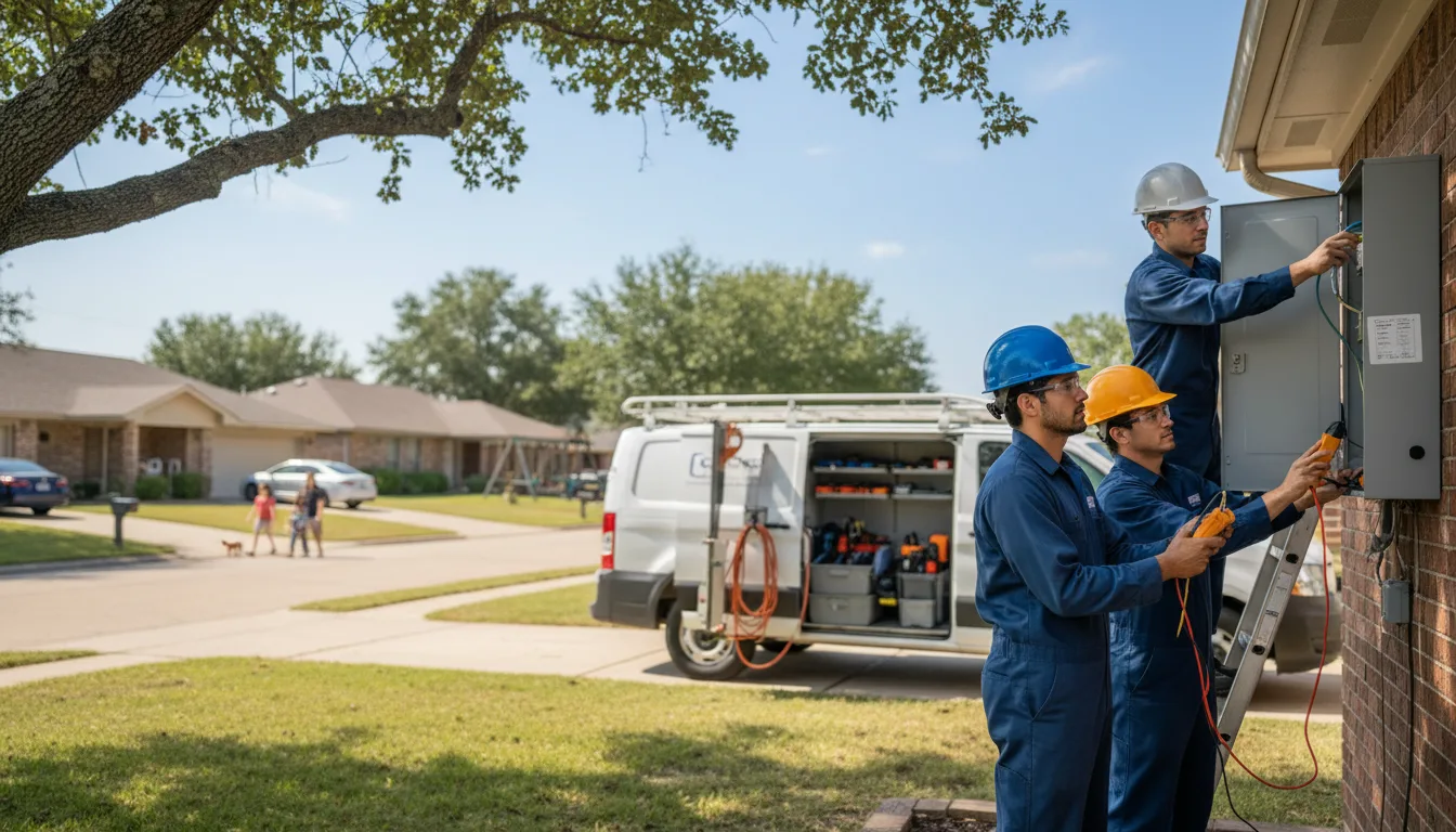 Certified electrician providing emergency electrical services in Floris, IA